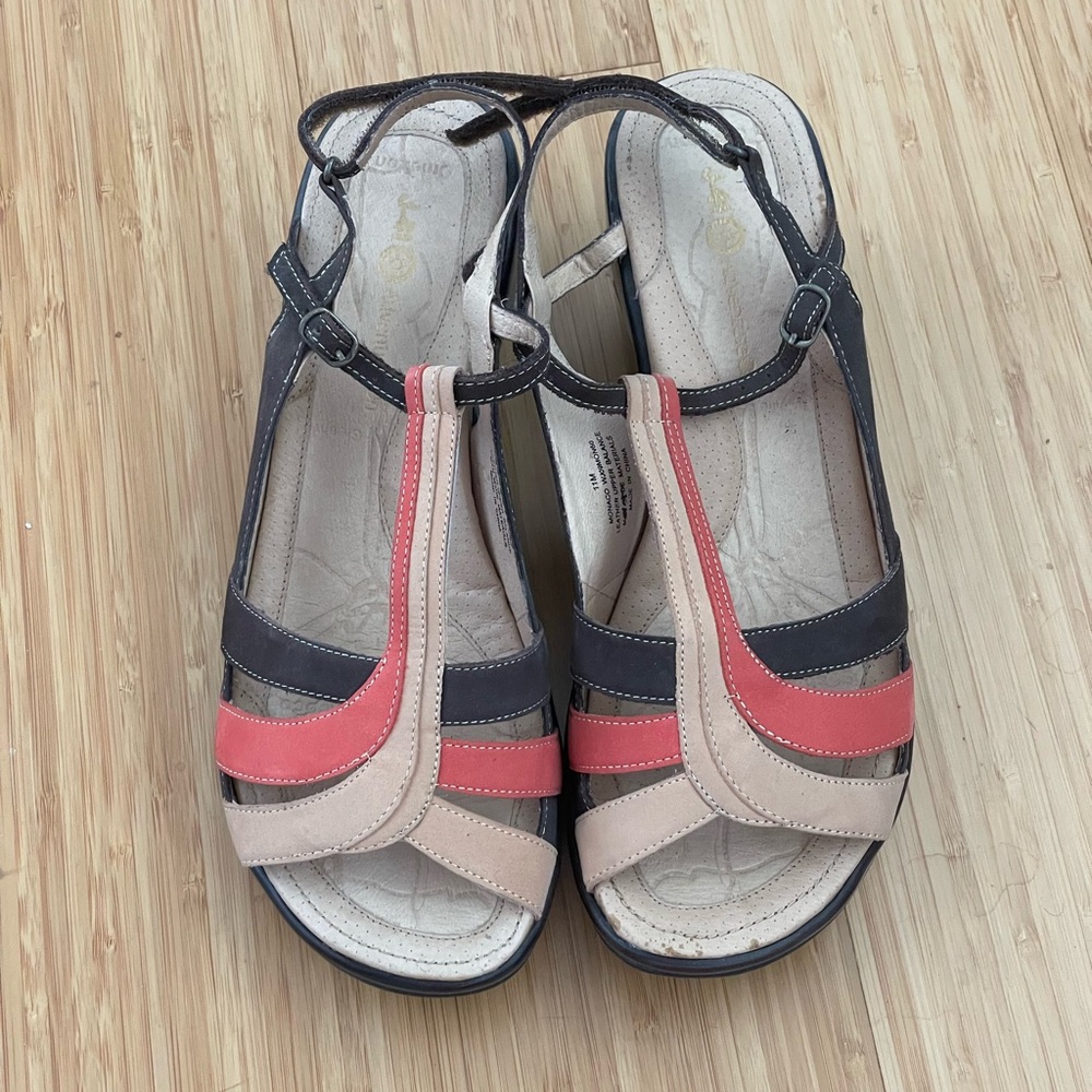 J-41 Women's Sandals in Coral, Beige, and Brown